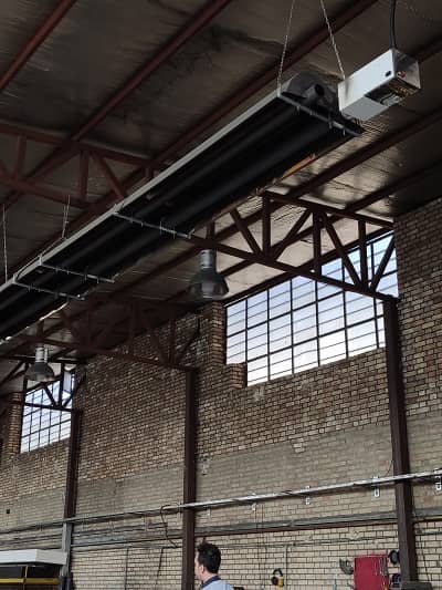 بخاری سقفی در سالن های صنعتی