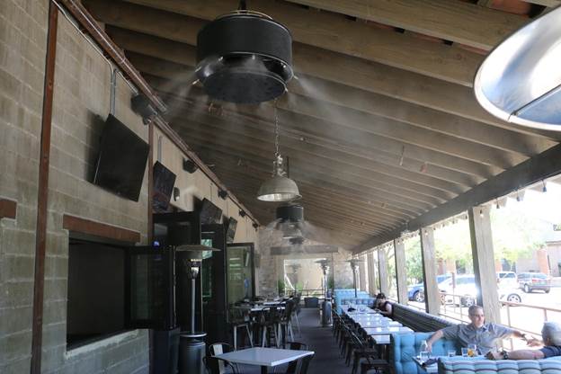 سیستم مه پاش در رستوران و فضای باز