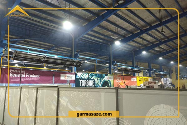 نصب بخاری تابشی صنعتی در برنا صنعت