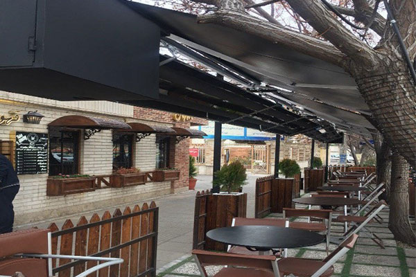 نصب سیستم گرمایش تابشی در میدان احمدآباد روبروی هتل هاید کافی شاپ علوی